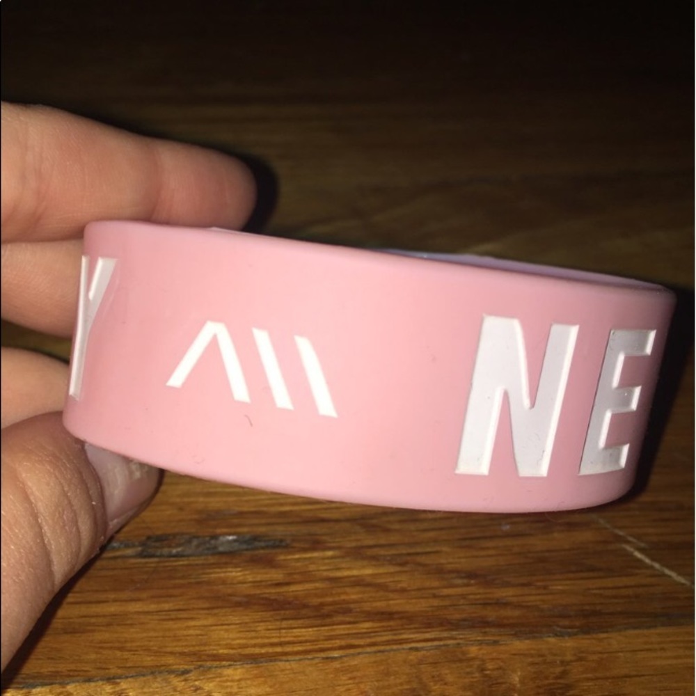 As It Is Band “Never Happy” Pink Rubber Bracelet